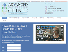 Tablet Screenshot of advancedpainrelief.ca